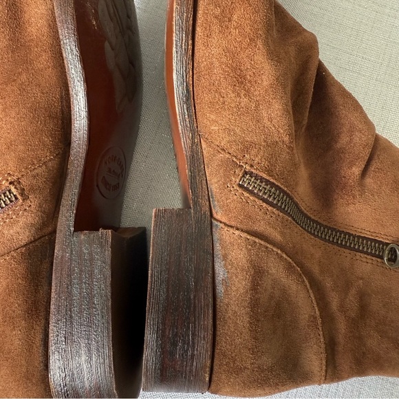 Kork-Ease Giba Ruched Ankle Bootie/Side Zip Size US 10M Brown Siena Suede - Picture 6 of 12